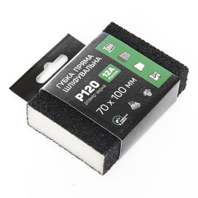 Губка для шліфування 100мм*70мм P120 Апро