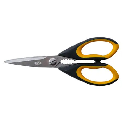 Ножиці 225мм господарчі пласт.дужки з гумовими вставками Сила Інструмент