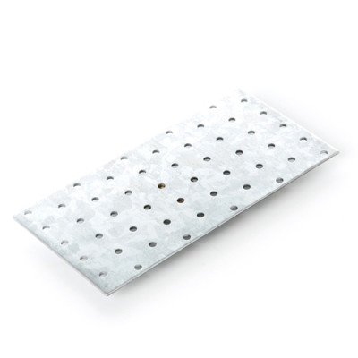 Пластина кріпильна перфорована 100мм*200мм товщ 2мм оц. (5шт./уп) Апро