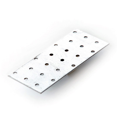 Пластина кріпильна перфорована універсальна 140мм*55мм товщ 2мм оц. (10шт./уп) Апро