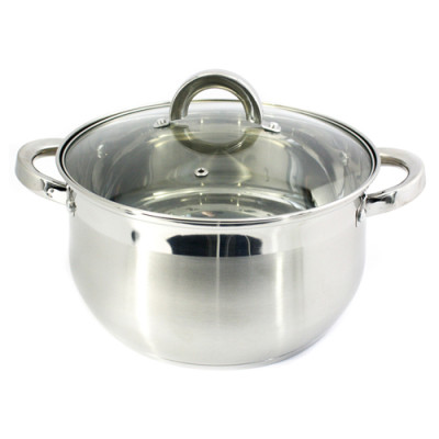 Каструля нерж.сфер. 2л.,ск. кришка / ZB-2S