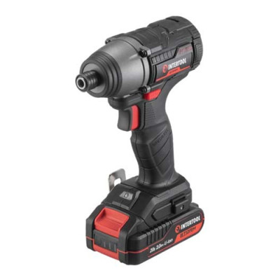 Шуроповерт ударний акумуляторний безщітковий Li-ion Інтертул 20В,200Нм, 0-2900/0-4000 об/хв, 2/4