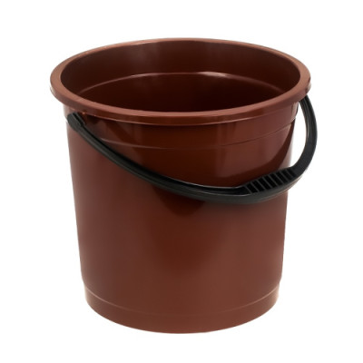 Відро 12л п/е харчове кольорове без кришки R Plastic Коричневе /01202