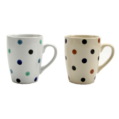 Кружка керам 340мл Горох WHITE 2MIX/KW145 / уп.36шт