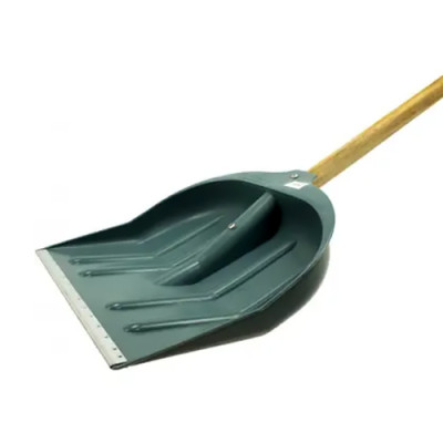 Лопата для снігу ЛЕМІРА пластик з дерев`яним держаком ширина 37см (алюм. кромка)