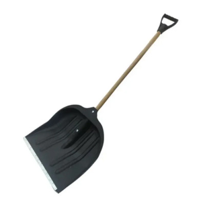 Лопата для снігу ЛЕМІРА пластик з пластиковим держаком ширина 43см Велика (оцин.профіль) в зборі,