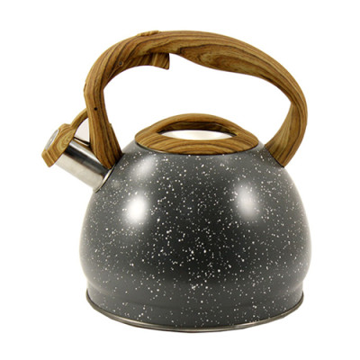 Чайник нерж. 3,0л свисток, бак. криш., коричнева ручка  ZB 16/3