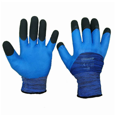 Рукавички DERMAGRIP піна чорні, синій палець,розмір XL  /12шт / ящ. 120пар