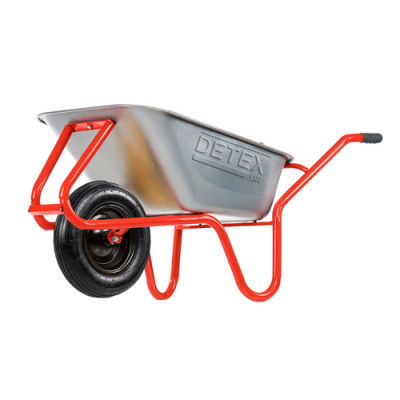 Тачка Детекс D-2 /1 колесо пневмо з підш 4.0*8 85л г/п-180кг (1006oz85pn) кузов оц. рама кольорова