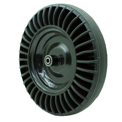 Колесо лите TRS (диск+шина) з ребрами жорсткості РОЗМІРИ: 4.0*8 Колесо D-40 см Вісь d-14 мм Детекс