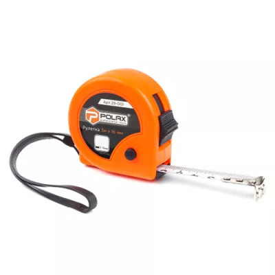 Рулетка 2 фіксатора 8м х 25мм ПОЛАКС / 29-003 /уп 6шт