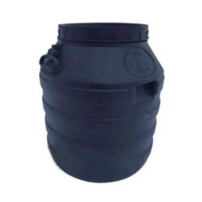 Бочка п/е не харчова Лідер 60л з ручками h59,6см*d22,1см чорна /уп 2шт