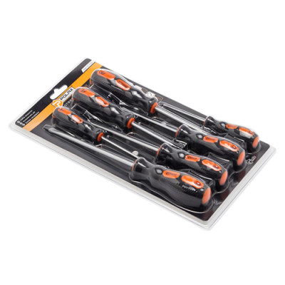 Набір викруток 7од.(SL3х75,SL4х100,SL5х150,SL6х150,РН0х75,РН1х80,РН2х100) ПОЛАКС /51-022