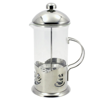 Френч-пресс (заварник) 350мл нерж декор Чашка/НТ18-Р350