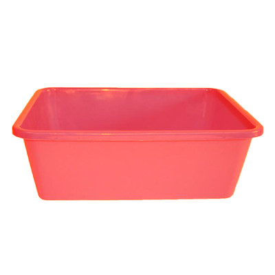 Таз 6л п/е квадратний LAM Кораловий