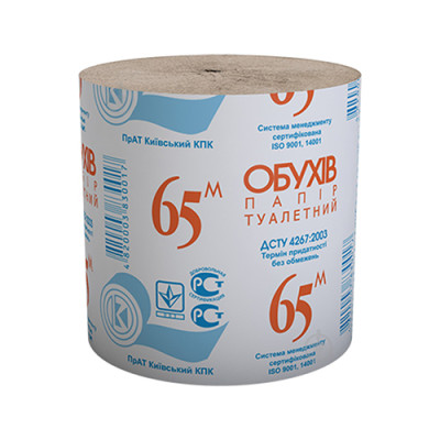 Туалетний папір Обухів-65 /ящ 48шт Туалетний папір Обухів-65 /ящ 48шт