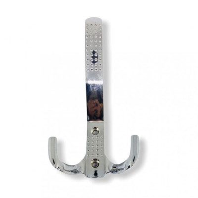 Гачок подвійний великий з точкою СР хром /уп.30шт