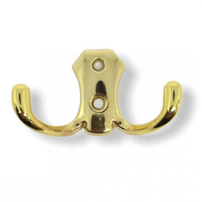 Гачок подвійний маленький К06-1GP золото /уп.50шт