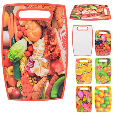 Дошка кухонна обробна пластик 37*23*1см Е00217 / 36 в ящ