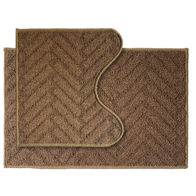 Набір килимків підлогових для ванної кімнати та туалету Dariana 44*70см,44*40см коричневий Little