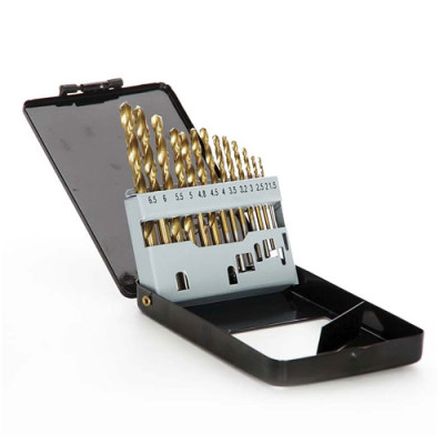 Набір свердел по металу P6M5 титан метал бокс 1,5мм-6,5мм 13ш Апро