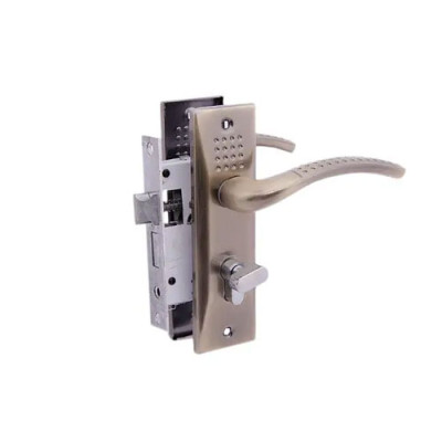 Ручка на планці з защелкою для міжкімнатних дверей 50мм GUSIDU L16Z-AB /уп.24шт