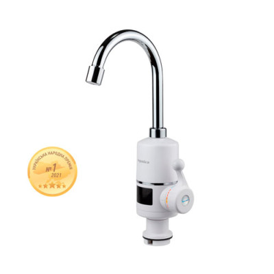 Кран-водонагрівач електр. 3кВт 0,4-5бар s95 для кухні гусак вухо на гайці з дисплеєм Acuatica (гарантія 1рік)