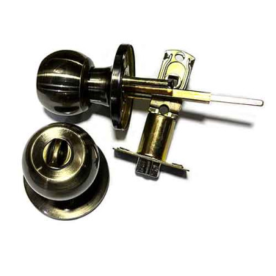 Ручка дверна з замком джанес Eader 607/6072 ЕТ/АВ /уп.30шт