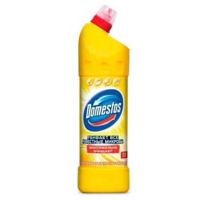 Засіб для дезінфекції Domestos Лімона свіжість 1л уп.12шт Засіб для дезінфекції Domestos Лімона свіжість 1л уп.12шт
