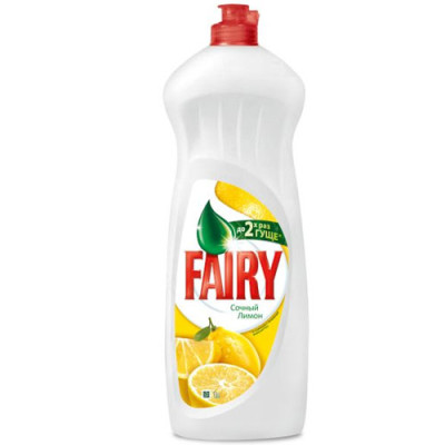Засіб миючий для посуду Fairy Соковитий лимон 1л уп.10шт Засіб миючий для посуду Fairy Соковитий лимон 1л уп.10шт