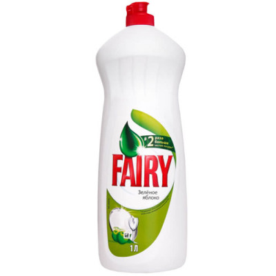 Засіб миючий для посуду Fairy Зелене яблуко 1л уп.10шт Засіб миючий для посуду Fairy Зелене яблуко 1л уп.10шт