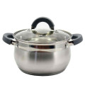 Каструля нерж.сфер. 2л.,ск. кришка GREY / ZB-2G