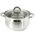 Каструля нерж.сфер. 3л.,ск. кришка / ZB-3S