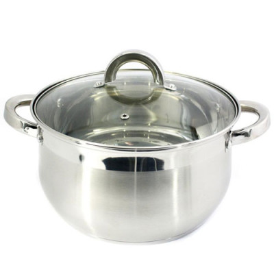Каструля нерж.сфер. 3л.,ск. кришка / ZB-3S