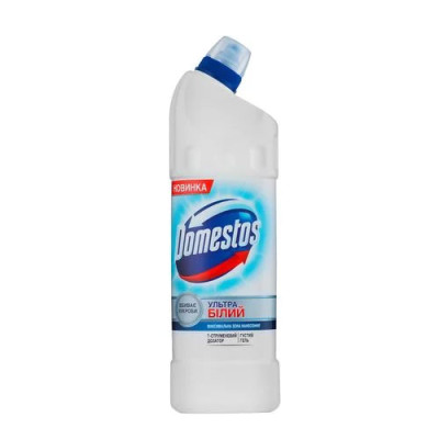 Засіб для дезінфекції Domestos Ультра Білий 1л уп.12 шт Засіб для дезінфекції Domestos Ультра Білий 1л уп.12 шт