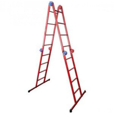 Драбина трансформер ТЕХНОЛОГ металева 4*4 сходинки (макс. вис. 4,8м)