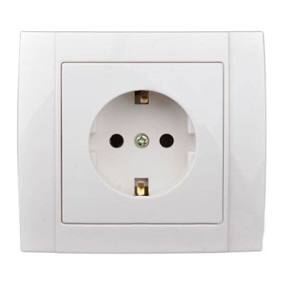 Розетка 1-я з/з внутрішня YW-2506 / 8шт