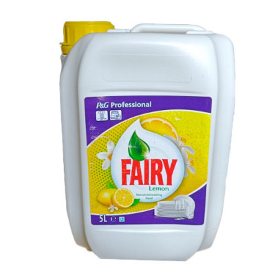 Засіб миючий для посуду Fairy Соковитий лимон 5л каністра уп.1шт Засіб миючий для посуду Fairy Соковитий лимон 5л каністра уп.1шт