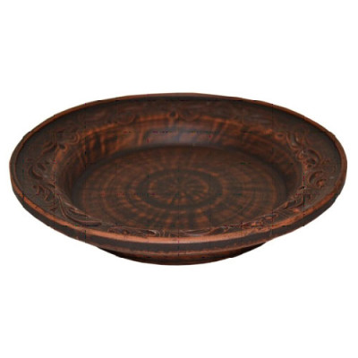 Тарілка (глина) 250мм глибока декор /уп.6шт