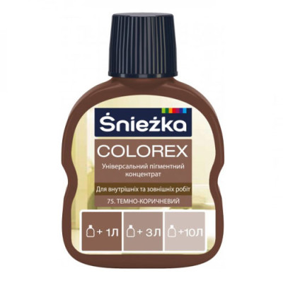 №75 Колорант Снежка COLOREX темно-коричневий 100мл уп 10шт
