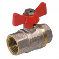 Кран кульовий 1/2 ВВ метелик SANTAN /pn40 червоний (шар латунь)