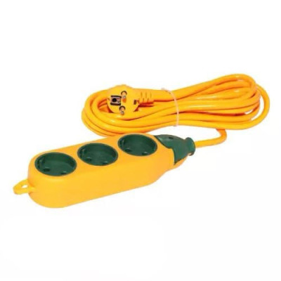 Подовжувач 3г/3г 10м помаранчевий (для будівництв)