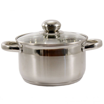 Каструля нерж.сфер. 1,3л.,ск. кришка / ZB-1,3CB