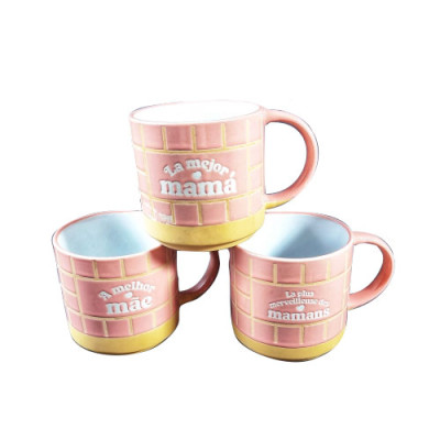 Кружка керам 400мл Рожева /3575-9-02/уп.48шт