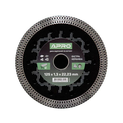 Диск Алмаз по бетону, кераміка 125мм*1,3мм*22,2мм 22-24% Апро /830054