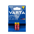 Батар. Varta Max T./Longlife Max Power AAA BLI 2 Alkaline (4703), блістер/20шт в кор.