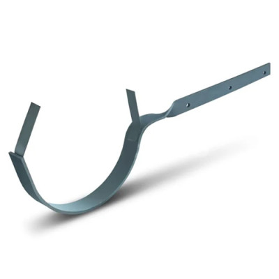 Кріплення жолоба д110мм, сіре, кручене, довге