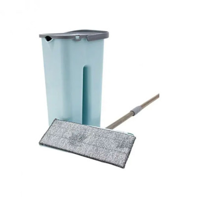 Плоске відро зі шваброю в термоусадці 10л 390мм*220мм*180мм 