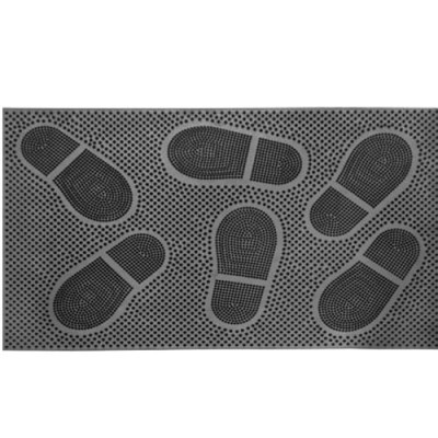 Килимок гумовий придверний 45см*75см*0,6см K-21 Сліди уп. 10 шт.