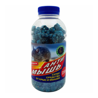 Гранули проти щурів та мишей Антимиша банка /250гр /уп 50шт